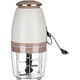 Electric Food Chopper, Plastic, Turquoise Blue, Medium Size, 12.5 x 12.5 x 8 cm