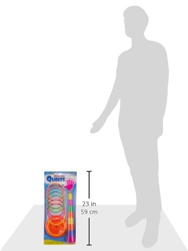 Niku 2 in 1 Ring Toss Game for Kids | Indoor Outdoor Fun Learning Activity Toy | Stacking Rings & Target Throw Game | Multicolor Plastic Toy for Baby | Birthday Gift for 1-5 Years 5