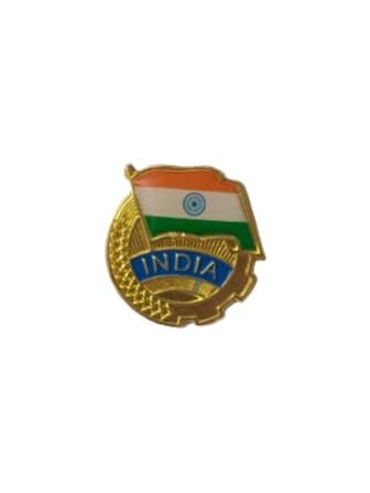 Indian National Flag Badges (Pack of 2 different designs) With Pin for Shirt, Flag Lapel Pin For Cloth Indian Flag Brooch 3