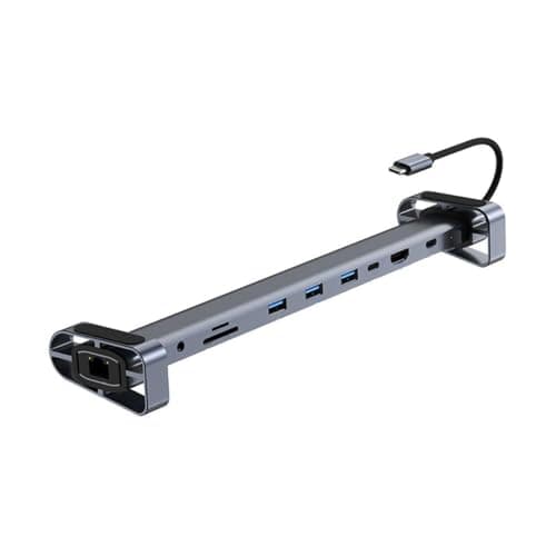 WISTAR 10-in-1 Docking Station with 4K HDMI, PD Charging, SD/TF, 3 USB 3.0, USB C, RJ45 Ethernet, Audio, USB C Hub Multiport Adapter, Laptop Docking Station for Dell XPS/HP/Lenovo/Surface