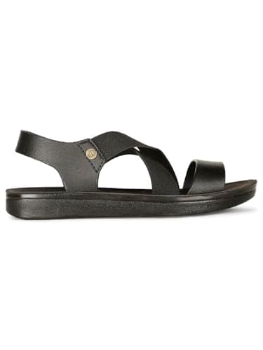 Bata Aerial Sandal Flat Women's Black Sandals - 6 UK (5616906) 2