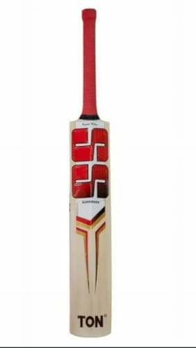 BA SPORTS Super Strock Popular Willow Cricket Bat Full Size Short Hand 33.5 Inch Designed for Precision with Bat Cover (RED) 2