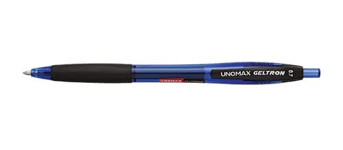 UNOMAX Geltron Retractable Gel Pen Pack of 20 (Blue) | Professional Ergonomic Design for Daily Use, Exam-Friendly | Retractable Convenience, Quick-Drying Precision, Affordable,Smooth Writing