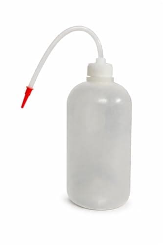LDPE Wash Bottle, 500ml, Leak proof screw cap with flexible delivery tube for scientific laboratory liquid handling, watering plants, industrial liquid handling and other multipurpose usage