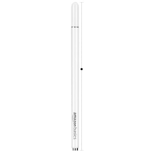 Amazon Basics Capacitive Stylus Pen for Android & iOS All Touchscreen Devices | Fine Point Disc Tip|Lightweight Metal Body with Magnetic Cover - White 6