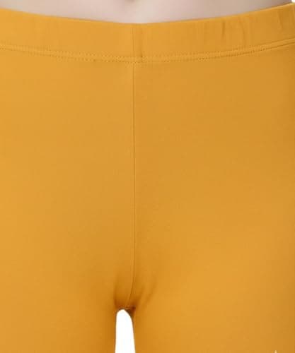 ROCKSY Tailored Cut & Slim Fit Solid Stretchable Cotton Mustard Yellow Leggings for Women Ankle Length with Wide Elastic Waistband |Western and Ethnic wear Ankle Length Leggings |Fashionwear|Size_L| 5