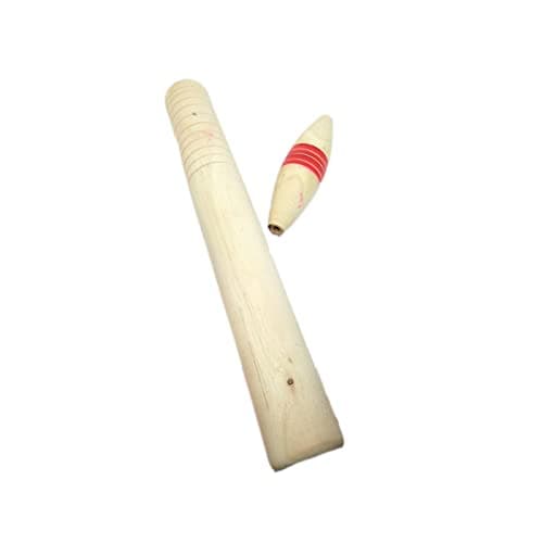 Channapatna Toys Wooden Gilli Danda | The Stick and Peg Game | Classical & Nostalgic Gulli Danda | Outdoor Games | Viti & Dandu | for Kids & Family | for 5 Years & up 3