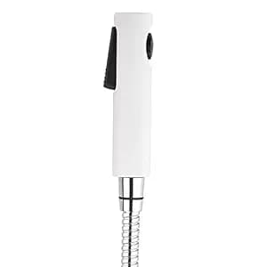 Kohler Cuff Health Faucet for Toilet with Flexible Hose Pipe and Holder | Ideal Toilet Jet Spray for High Water Pressure | Bathroom Jet Spray with Easy Grip Design| White, 1.2 M Hose
