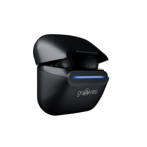 Grooves Delta Spaceship Inspired Low Latency Gaming,True Bluetooth Gaming Dual Mode Headset, Upto 120 HR Playtime 4 Mic ENC and Hybrid Eco Support with 400Mah Battery (Black, True Wireless) 3