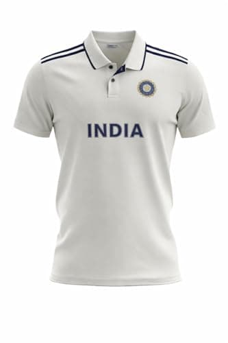 Cricket Kid White Test Jersey Unisex- StadiumEX (in, Age, 12 Years, 13 Years, Regular)