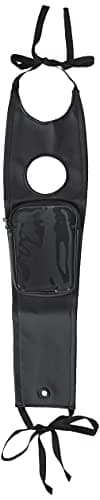 TVS Tank Bag/Tank Cover for Sports Bike with Pocket Storage Compartment, Tank Pouch with Premium Finish with Leather Material & Fine Stitching with Nylon - Black