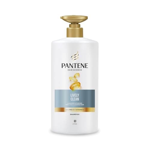 Pantene Hair Science Lively Clean Shampoo 650ml,with Pro-Vitamins & Vitamin C, Cleanse and Purify for lively looking hair,for all hair types, shampoo for women & men, clear shampoo for oily hair