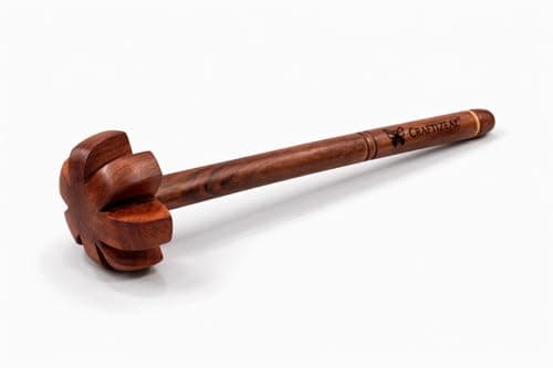 CRAFTIZEAL Handcrafted Wooden Ravai Churner - Traditional Wood Mathani for Buttermilk, Lassi, & Curd - Ergonomic Hand Blender for Kitchen, Dal Masher & Butter Mixer