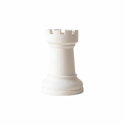 SNAPPSY Creative Design Chess Piece Pen Holder Minimalist Design Rook Shaped Writing Utensil Cup Multi-Functional Castle Chess Piece Vase 3D Printed for Students, Office, Dorm Room, White