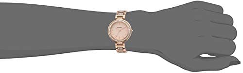 Fossil Stainless Steel Women Karli Rose Gold Dial Analog Watch Bq3181, Rose Gold Band 5