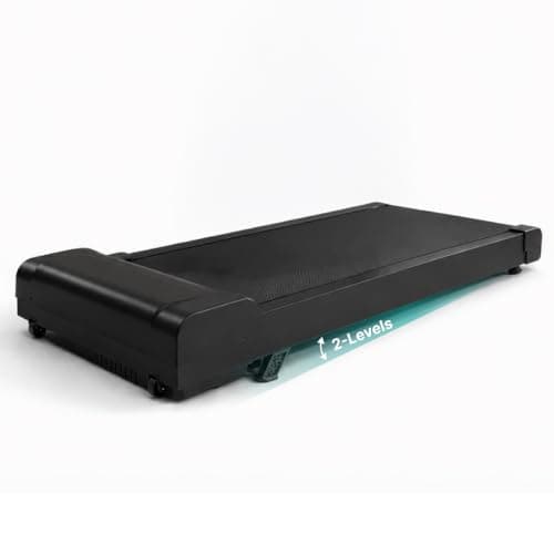 Fitkit by Cult Walking Pad Neo (BLDC 3.5HP Peak Power) Compact Under Desk Motorised Treadmill | Max Weight: 120kg | LED Display & 2-Level Inclination | Home use with Remote Control (Black)