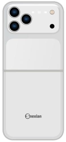 Snexian Latest Rock Z Flip Dual Sim |Keypad Mobile| with 2.4" Display |Flip|Fold| Call & SMS Indicator |Glass Back Panel|BT Dialer|Voice Changer |Long Lasting Battery|Camera|Feature Phone| White