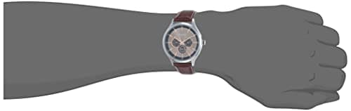 TIMEX Analog Watch for Man with Grey Round Dial & Brown Leather Strap Band Water Resistant Men's Wrist Watches - TW000T309 4