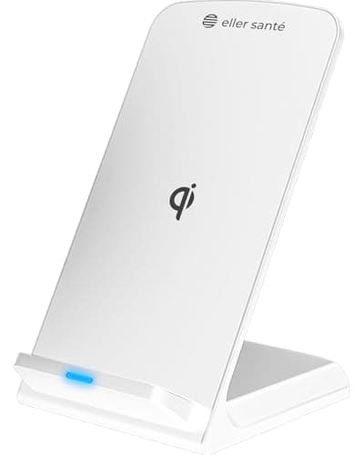 eller santé® 15W Wireless Charger Unity III Fast Charging Pad Compatible with iPhone, Samsung,Vivo, Oppo, Xiaomi, Google Pixel & Other Android Devices- White