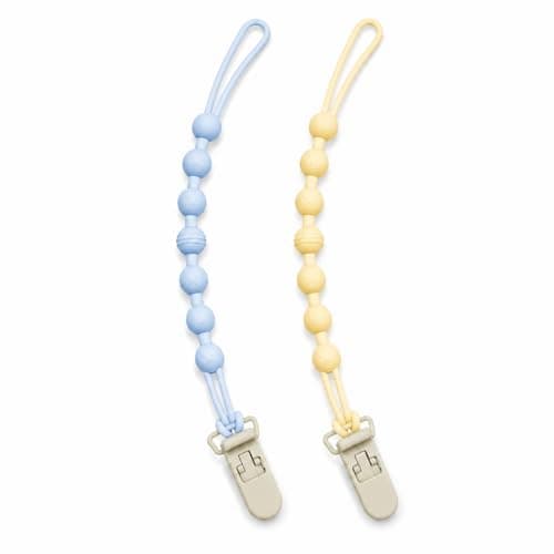 Artibetter Silicone Pacifier Clip Chain Set (2 Pcs) | BPA-Free Safe Baby Soother Holder with Strong Clip | Anti-Drop Pacifier Strap for Infants & Toddlers | Travel-Friendly Baby Accessory