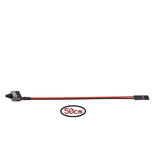 Hulk 2 Pack 2 Pin SW PC Case Power Cable on/Off Push Button ATX Computer Switch Wire 45cm-Multicolor 5