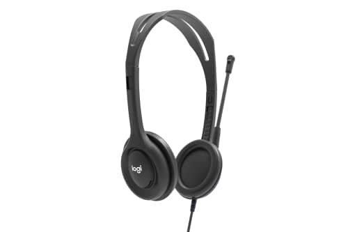 Logitech H111 Stereo Headset with 3.5 mm Audio Jack, Black. 2
