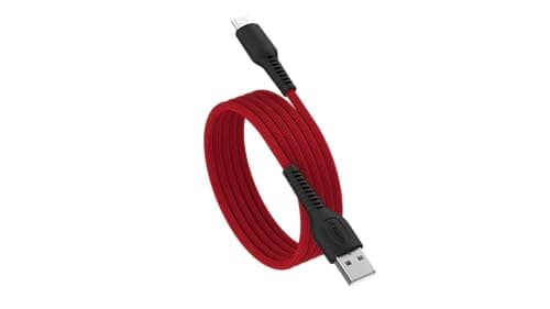 UTRAX 65W USB A to Type C Fast Charging Cable, Unbreakable Nylon Braided, Multi Protocol Support, Copper Connector, Fast Charge & Data Sync for Android Smartphones, Tablets (Red)