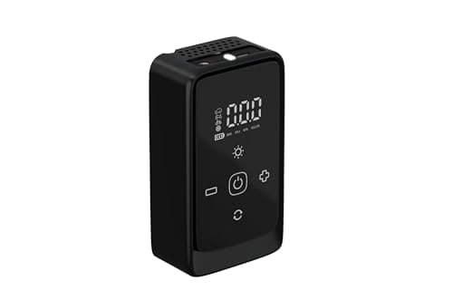Reffair AIRSWIFT70 Car Tyre Inflator 150 PSI | Portable & Wireless I Power Bank & Emergency Light | Rechargeable Battery + DC12V Dual Use | Type C Port I Digital Display I Multiple Nozzles