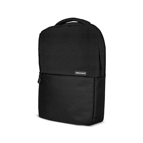 URBAN WOLF 20L Casual Single Compartment Water Resistant Laptop Backpack, Unisex Bags for Office/Travel/Business/College/School (Black) 2