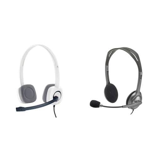 Logitech H150 Wired On Ear Headphones with Mic (White)