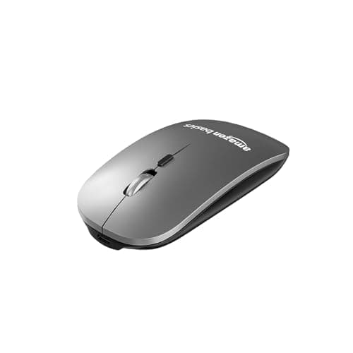 Amazon Basics Wireless Keyboard and Mouse Set with Bluetooth multiconnect, 2.4GHz Receiver,1600 DPI, Smartphone/Tablet Holder, Built in Rechargeable Battery 4