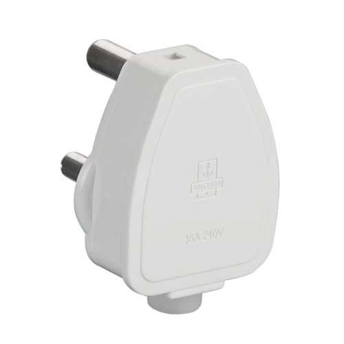 Anchor by Panasonic Super Plug Top 16A, 3 Pin, ISI Certified, Sleek White Finish, Ideal for ACs, Geysers, Washing Machines – Pack of 1