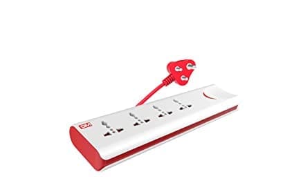 PP Computers generic Master Switch 3Pin 10AMP Thermal Trip Electrical Multiple Plug Socket 2M Length Power Indicator Safety Shutter 4 International Sockets Extension Boar