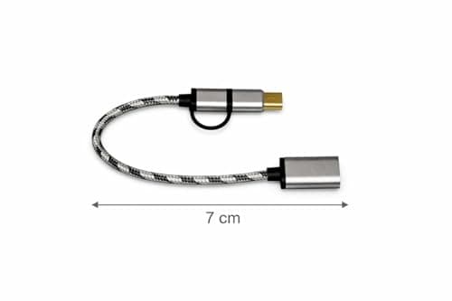 2-in-1 OTG Adapter Cable Type-C + Micro USB to USB – Plug & Play OTG Converter for Smartphones,Laptop & Tablets Connect Your USB Devices Easily with This 2-in-1 OTG Both Type-C and Micro USB 3