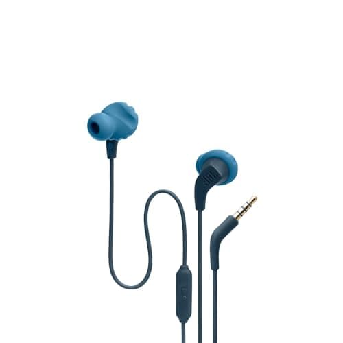 JBL Endurance Run 2, Sports in Ear Wired Earphones with Mic, Pure Bass, Sweatproof, Flexsoft eartips, Magnetic Earbuds, Fliphook & TwistLock Technology with Voice Assistant Support for Mobiles (Blue)