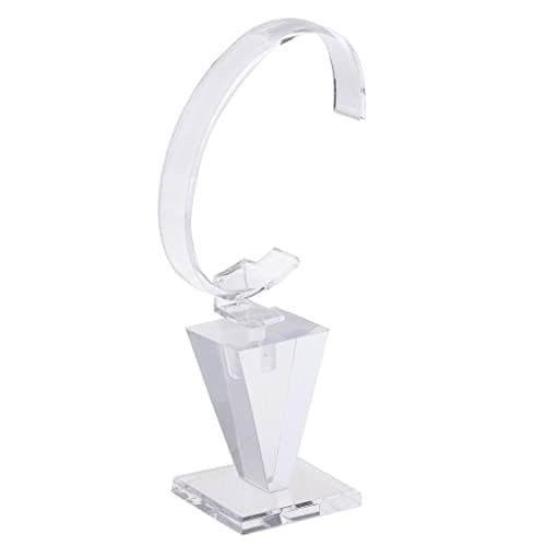 VELURA Modern Acrylic Watch Display Stand Holder Rack Clear Trade Show Tapered|1 Piece Watch Display Stand (1 Piece Base and 1 p| Store Displays| Merchandise & Memorabilia | Advertising |Collectibles 2