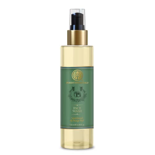 Forest Essentials Hydrating Facial Moisturiser Gel Sandalwood & Orange Peel With Spf 25 | 130 Ml & Facial Cleanser Sandalwood & Orange Peel | | 130 Ml Combo 5