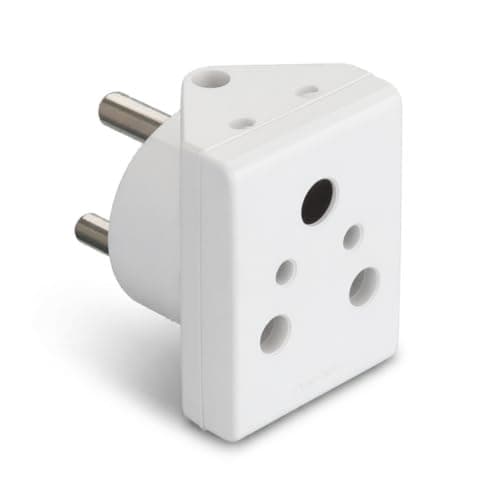 Anchor by Panasonic 16A Pilot 3 Pin Plug | Pilot 3 Pin Multiplug Plug for Home & Office Appliances | (3166, White)