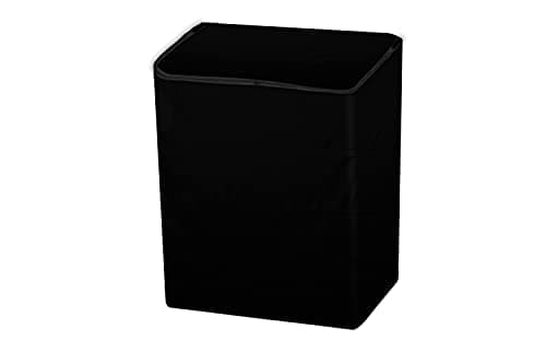Stylista Polyester Waterproof Washing Machine Cover Compatible for LG 11 KG Semi-Automatic Top Loading P1155SKAZ Black 3