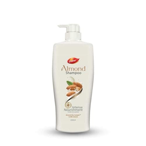 Dabur Almond Shampoo - 650 ml | For Nourished & Smooth Hair | Intense Nourishment | Helps in Hair Strenghtening | With Almond-Vita Complex & Milk Extracts