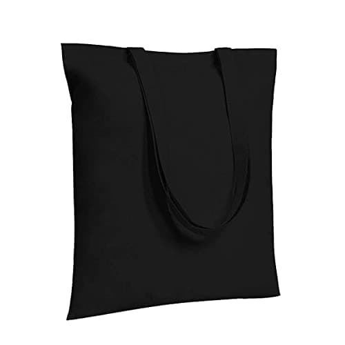 Clapcart Reusable Tote Bag for Women/Girls | Multipurpose 100% Organic Cotton Printed Tote Bags | Shopping/Grocery Bag | Sturdy Canvas Bag with 12kgs Capacity (Black) 2