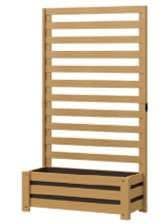 Takasho Raised Garden Bed with Trellis - L 72cm x W 34cm x H 120cm | Outdoor Wooden Planter Box for Climbing Plants, Vegetables | Stable and Durable, Suitable for Outdoor use