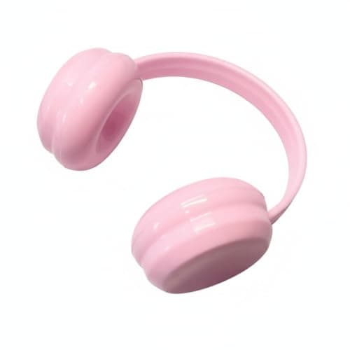 Ojiva® Cute Design 17cm Cotton Doll Accessory Miniature Doll Headphones Ideal Gift PVC Toy Headset Lightweight for Children, Dollhouse Play, Pink, L|Dolls & Bears