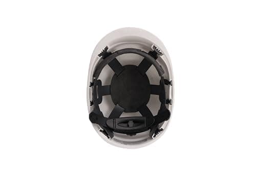 KARAM PN542 Safety Helmet for Men Industrial & Construction Helmet | Ratchet Type Adjustment with Adjustable Chin Strap | Ventilation & Side Slot for Attachment | EN Certified Hard Hat | Super White 4