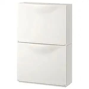 IKEA Trones Polypropylene Storage Cabinet for Storing Shoes, Gloves and Scarves, 52x18x39 cm (White) - Pack of 2