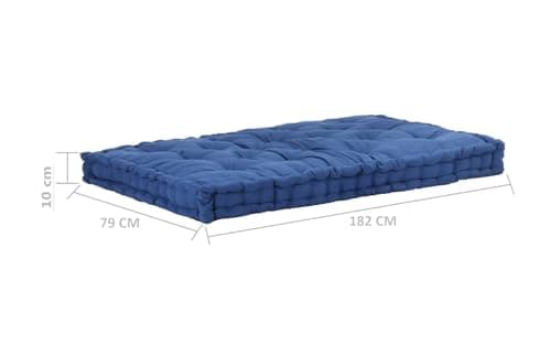 ATOOTFUSION Cotton Box Mattress, 5-Inch Thick, Soft Foldable Floor Mattress Medium Firm, Single Bed Size 72x30X5 Inches (Navy Blue) 2