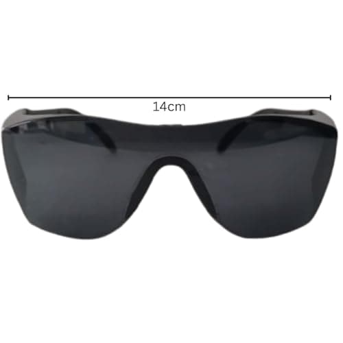 Safety Black Dark Goggles for Eye Protection – Cataract, UV,Scratch Resistant,Laser Surgery, Lab, Construction, Welding, Driving,Dust-Proof, Wind-Proof – Includes Pouch and Cleaning Cloth 3