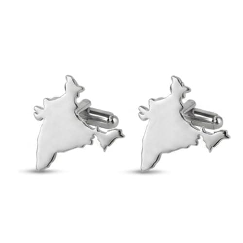 Artsycollection® India Patriot Map Design Cufflinks for Men | Stylish India Map Cufflinks | Premium Formal Shirt Accessories | Patriotic Wedding Office Party Gift (Gold) 4