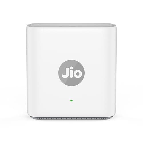 Jio AX3000 WiFi 6 Dual Band Gigabit Mesh Router (2402 Mbps 5GHz + 574 Mbps 2.4GHz) | PPPoE Supported | Covers up to 1500 sq. ft. | 100+ Devices | Low Latency Gaming & 4K Streaming