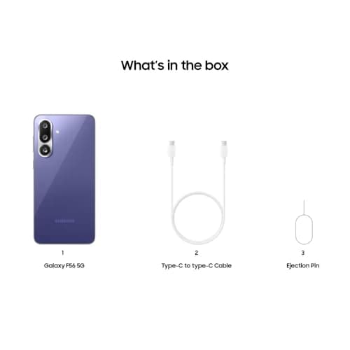 Samsung Galaxy F56 5G (Violet, 8GB RAM, 128GB Storage) | Super AMOLED+ 120Hz Display | AI Features | 50MP Triple Camera | 5000 mAh Battery 3